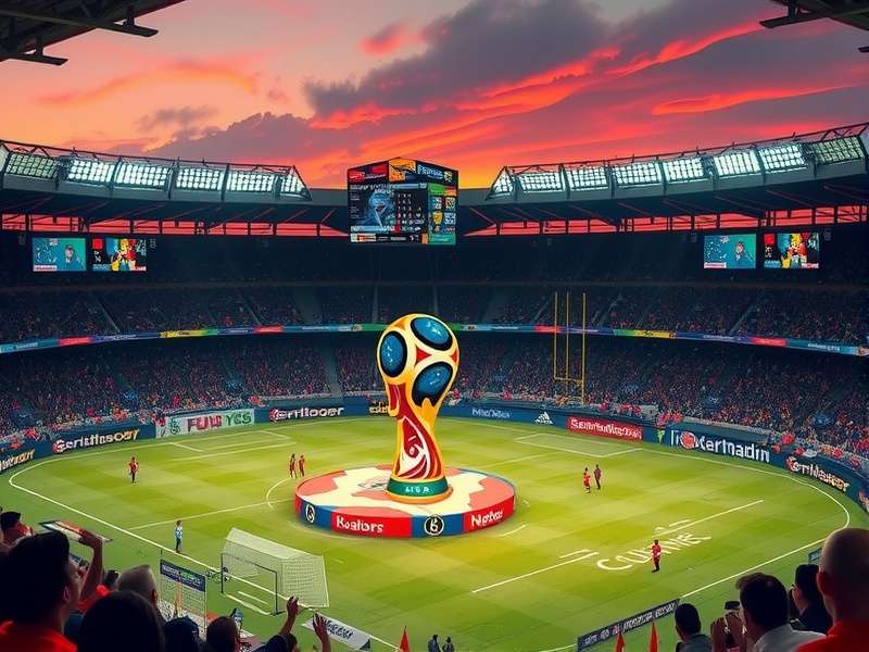 Graphic showing tomorrow's World Cup match schedule with team flags and times