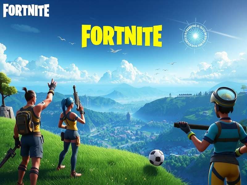 Fortnite character with football skin celebrating a goal