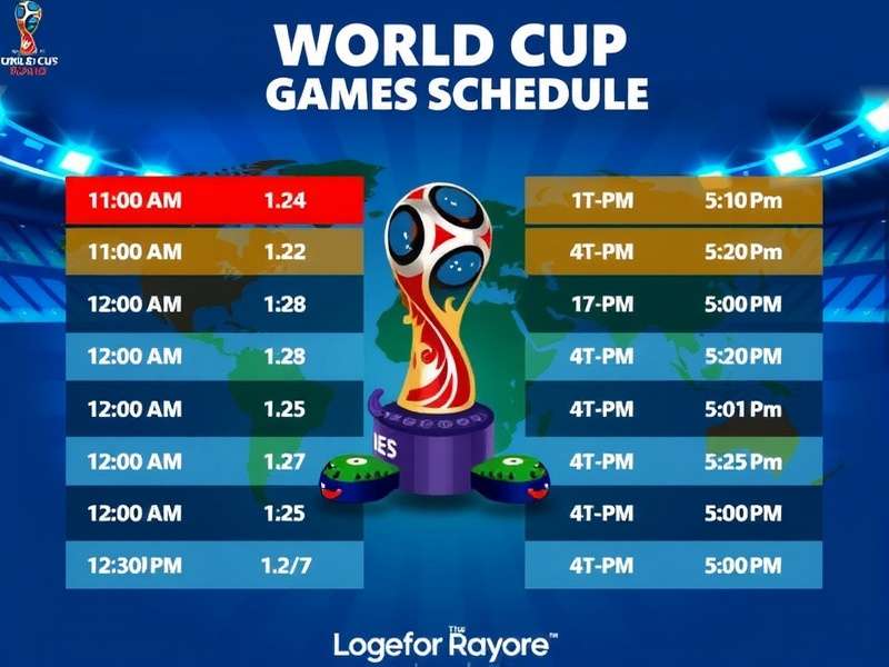 Interactive 2025 FIFA World Cup Schedule Calendar with match icons