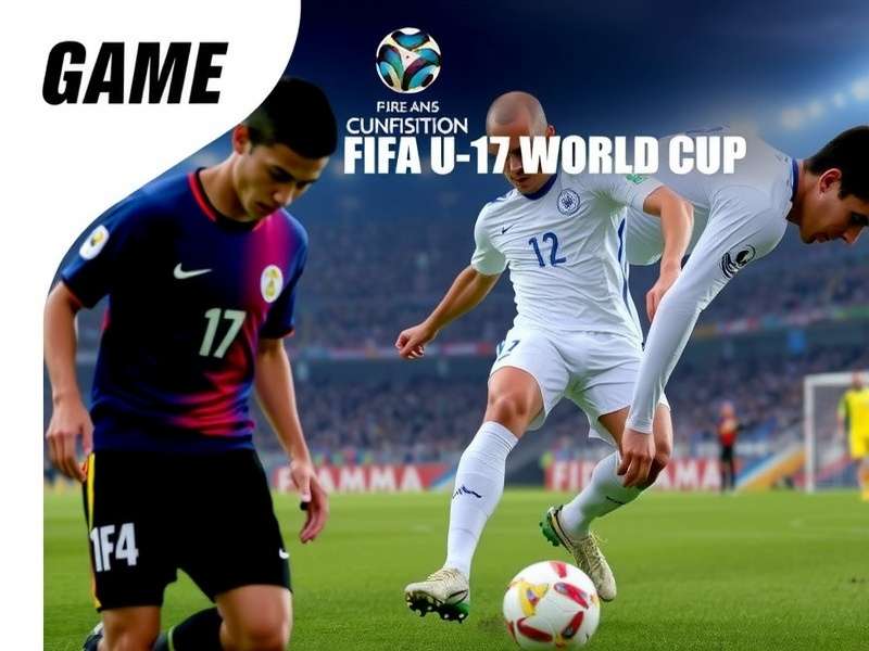 Youth football players celebrating during a Fifa U-17 World Cup match