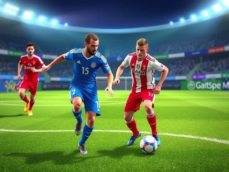 Fifa World Cup Game screenshot showing intense football action