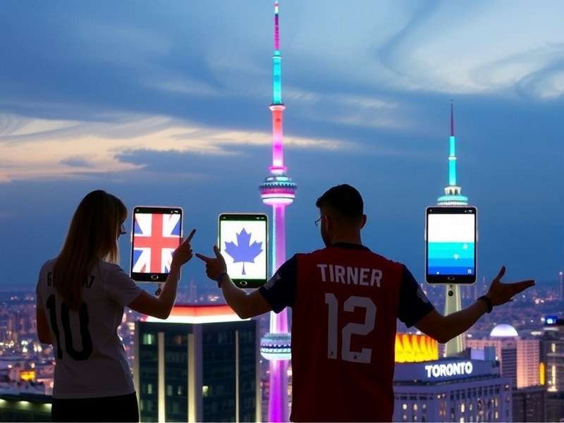 Vibrant soccer match atmosphere at BMO Field in Toronto