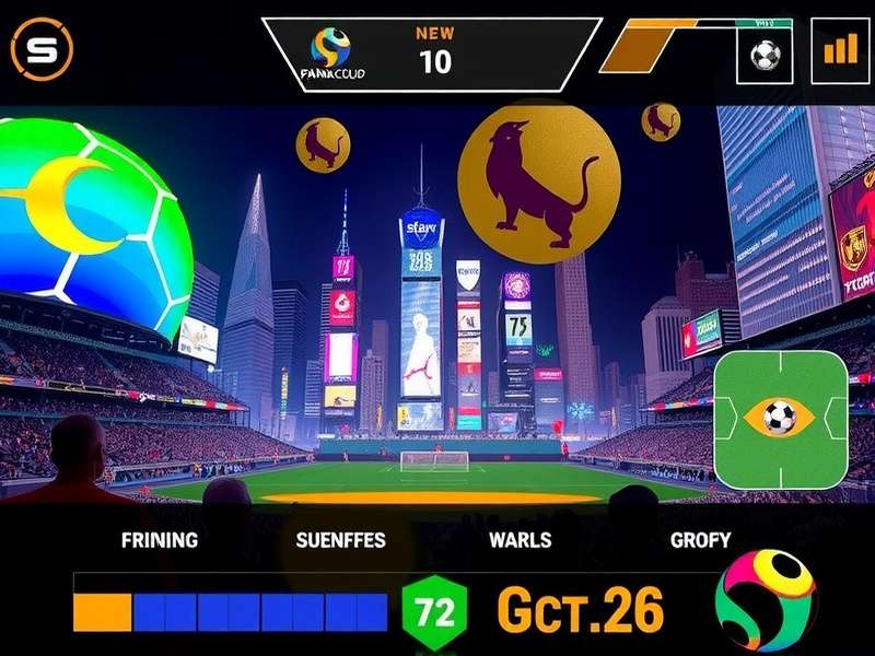 MetLife Stadium illuminated at night, potential venue for World Cup games in New York