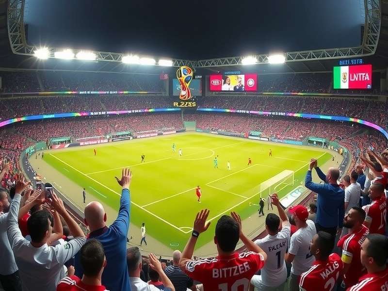 MetLife Stadium aerial view during a major football event
