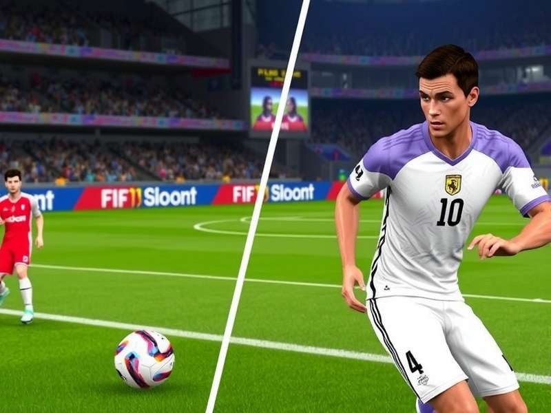 Screenshot of a FIFA World Cup video game showing a player celebrating a goal