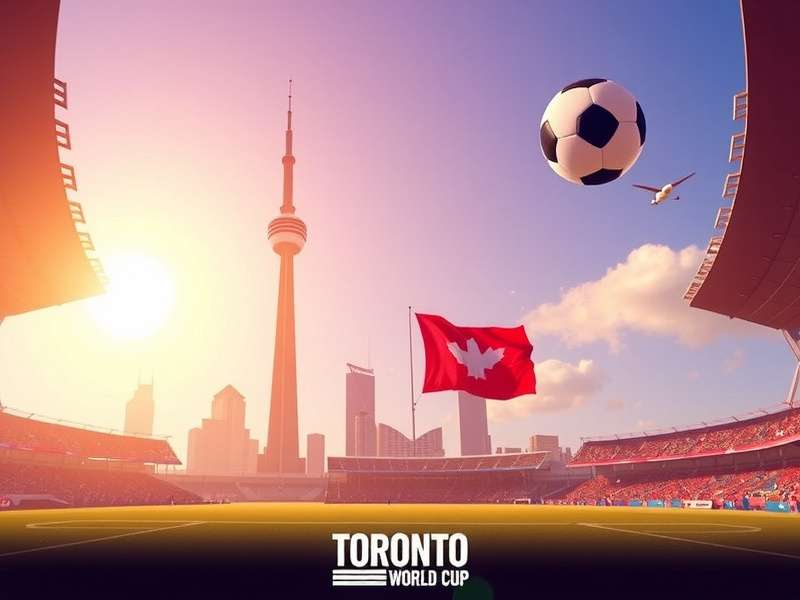 BMO Field in Toronto lit up for a major football match, showing excited fans