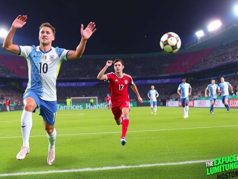 NRG Stadium in Houston illuminated at night