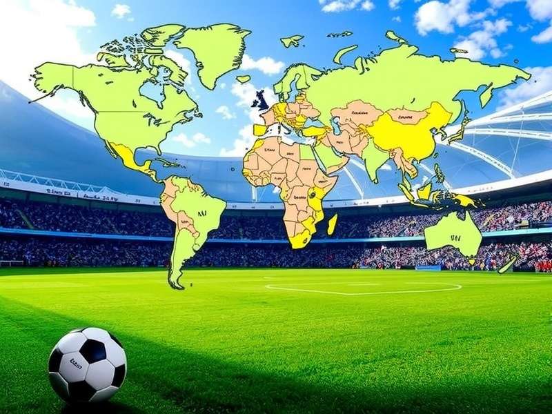 World Cup stadium with fans cheering