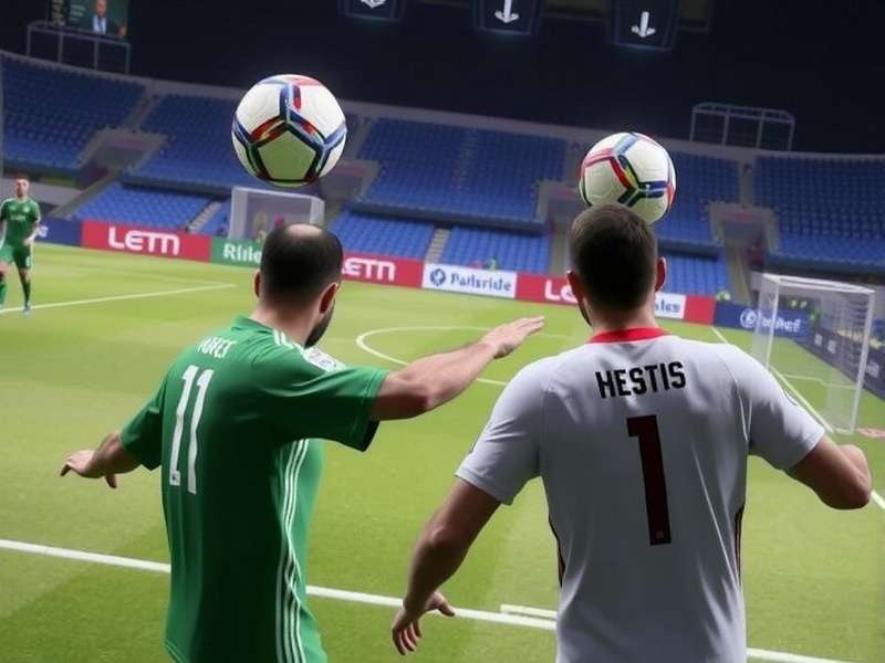 Dynamic action shot from a World Cup football match