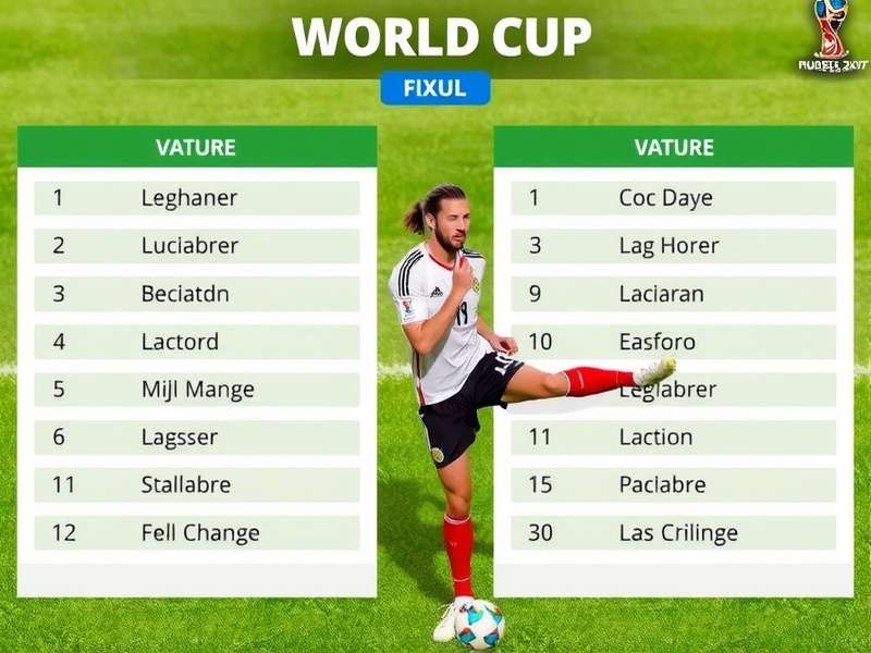 2026 FIFA World Cup fixture schedule with match dates and venues