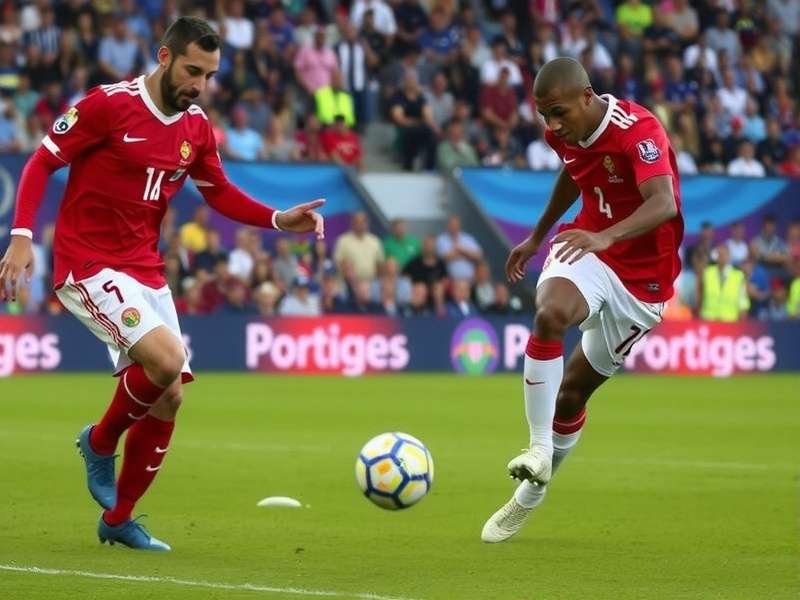 Portugal National Football Team celebrating a goal