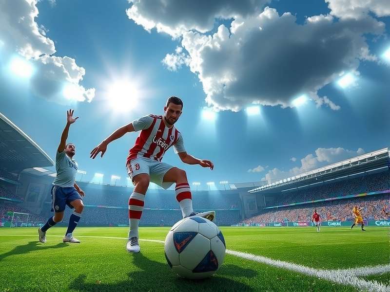 FIFA World Cup Trophy shining under stadium lights