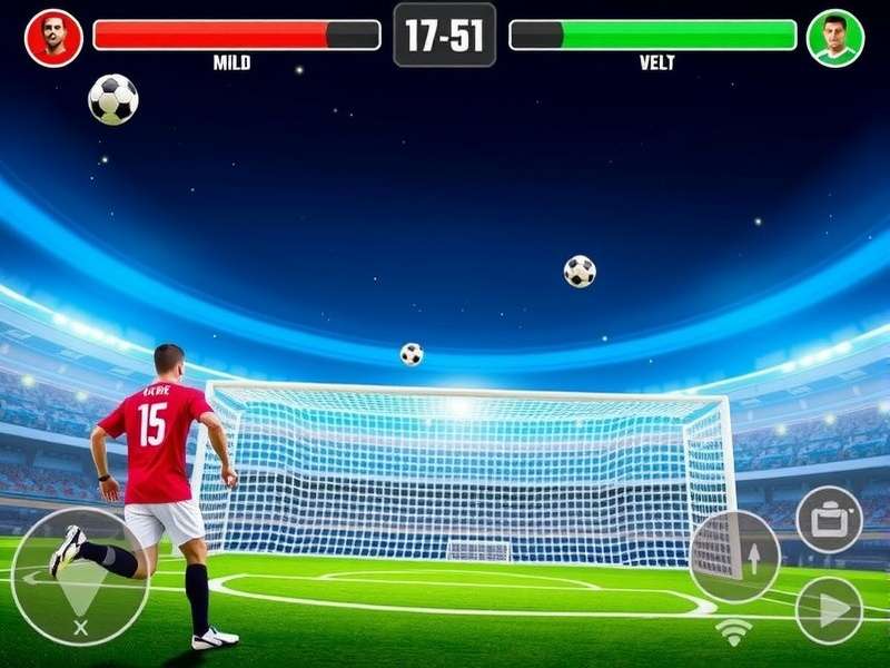 Digital illustration of a football stadium with a glowing World Cup trophy in the center