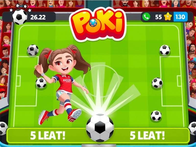 World Cup Poki gameplay screenshot showing intense virtual football match