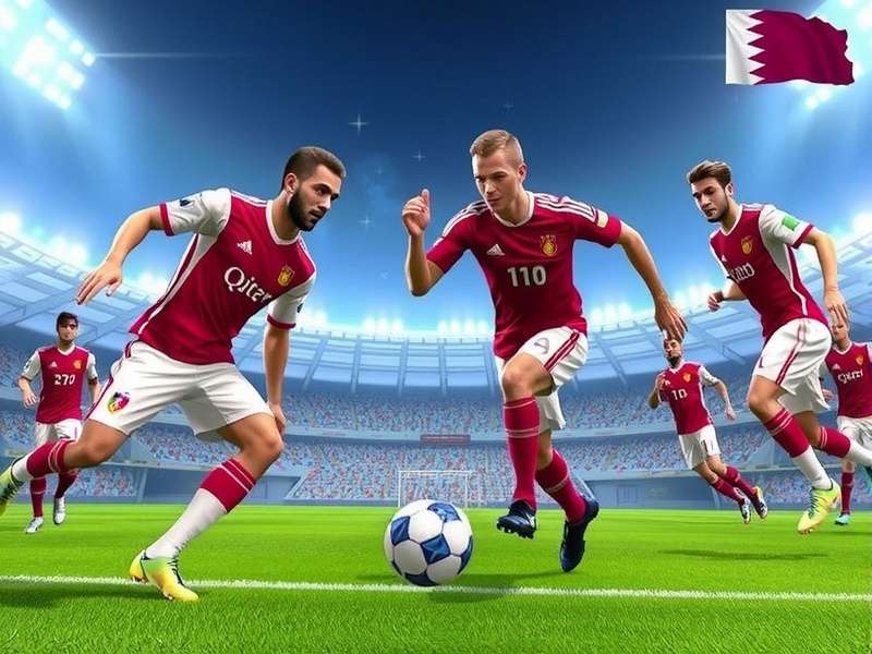 World Cup Games Full Match Qatar – Stadium and football action