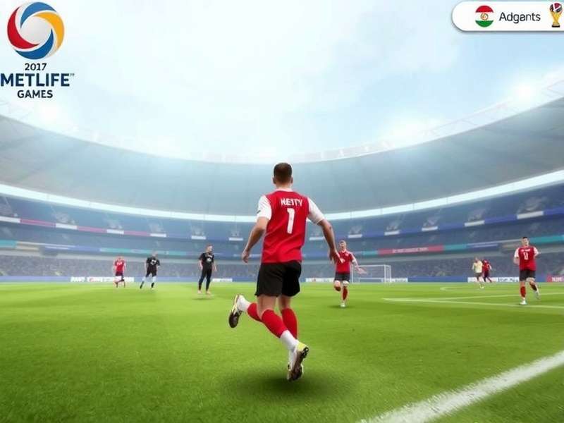 Metlife World Cup Games – Stadium filled with passionate football fans waving flags