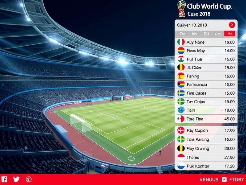 Club World Cup stadiums illuminated at night showing international football venues