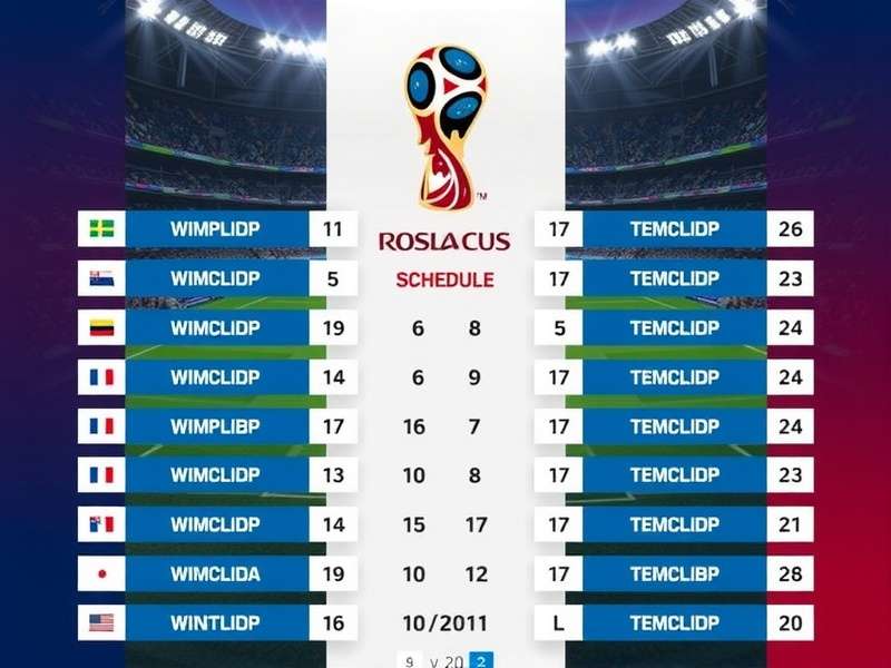 USA World Cup 2026 Schedule banner showing stadium and football